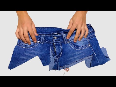 How to make easy pouch using old jeans
