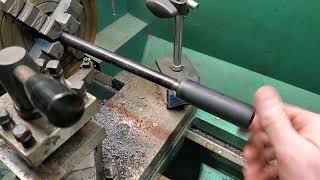 Threading a Mossberg 22 barrel for a Banish 22 suppressor.