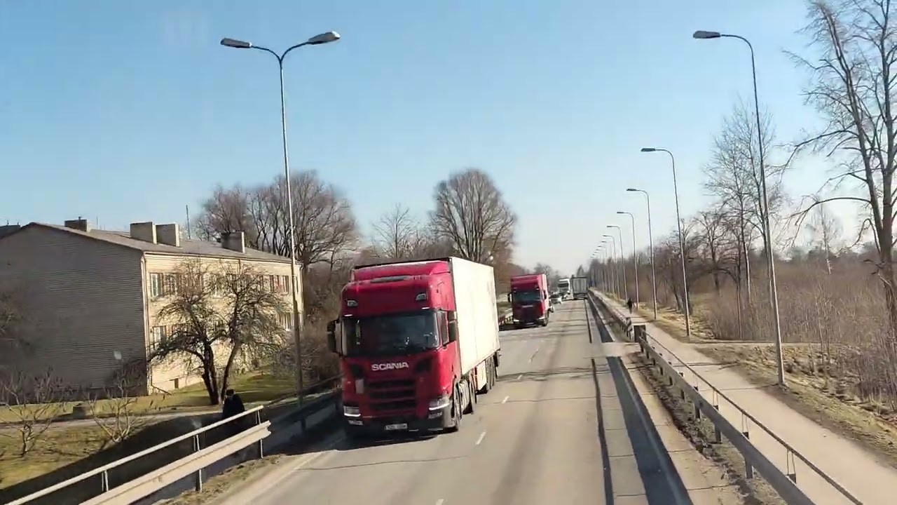 Выезд из Риги в Польшу! Атмосфера автобусной поездки! Вильнюс, Каунас./ Riga-Vilnius-Kaunas.