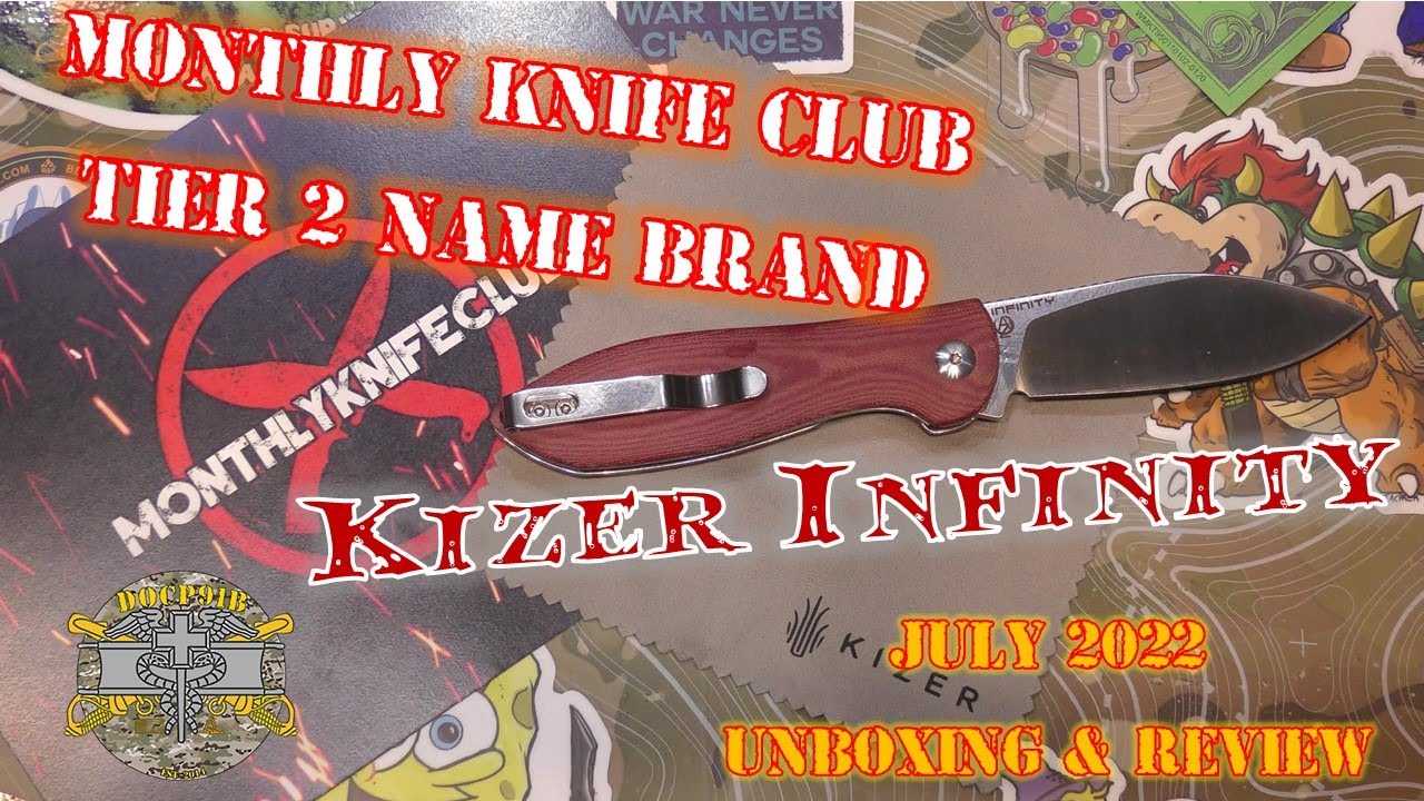 Monthly Knife Club Tier 2 Name Brand July 22 Kizer Infinity Micarta