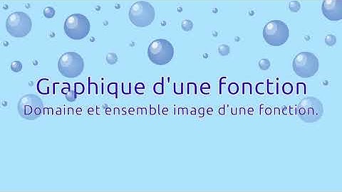 Domaine de définition et ensemble image d