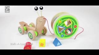 #HAPETOYS PULL TOY   WALK A LONG PUPPY  CROCODILE   SNAIL
