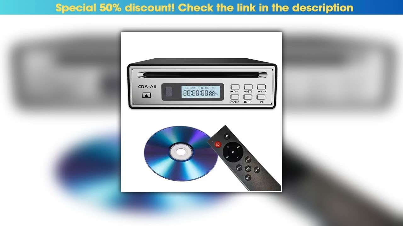 Review CDA-A6 Hi Fi CD Player CD Ripping Album Player Bluetooth 5.3 USB Drive Play with Headphone J