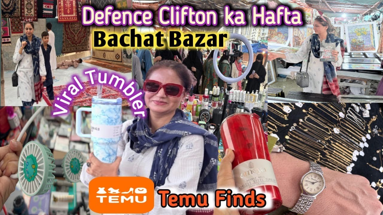 Temu finds at Hafta Bachat Bazar | Viral Tumbler | Cheap price | Clifton Sunday Bazar