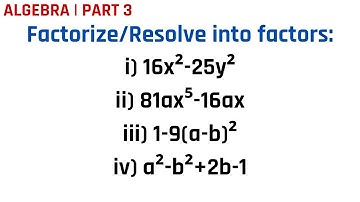 ALGEBRA: MASTERING (a²-b²) FACTORIZATION (I) | SEE MATHS