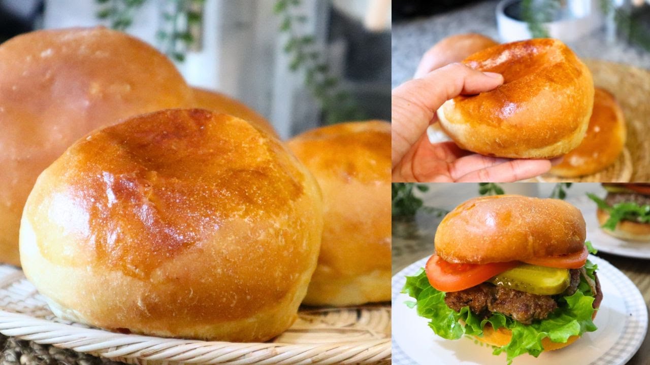 สูตรขนมปังแฮมเบอร์เกอร์ทำเองง่ายๆ  อบด้วย Air fryer  hamburger buns | Ep-778 | @mine.k