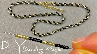 How to Make Necklace with Beads: Easy Seed Bead Necklace Tutorial | Beads Jewelry Making