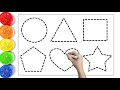 Shapes drawing for kids, learn 2d shapes, colors for toddlers | Preschool Learning | part.262 .223