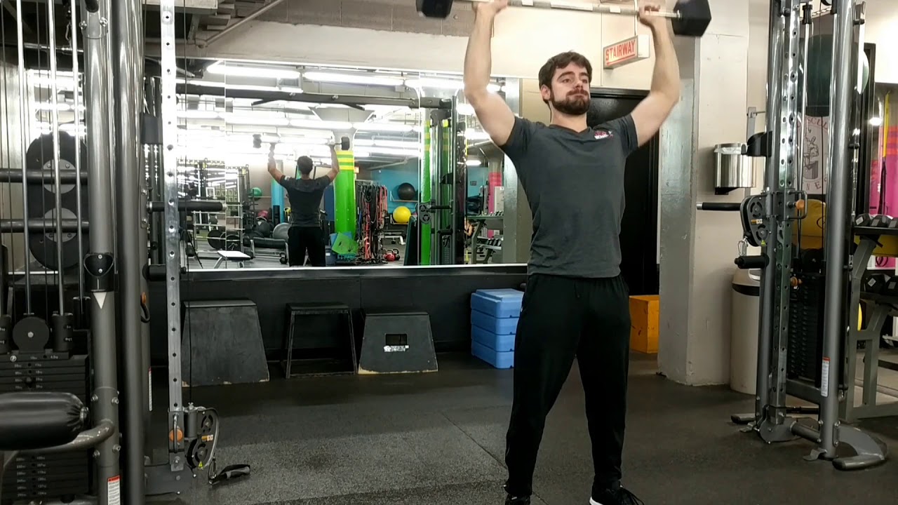 Barbell Standing Overhead Press YouTube