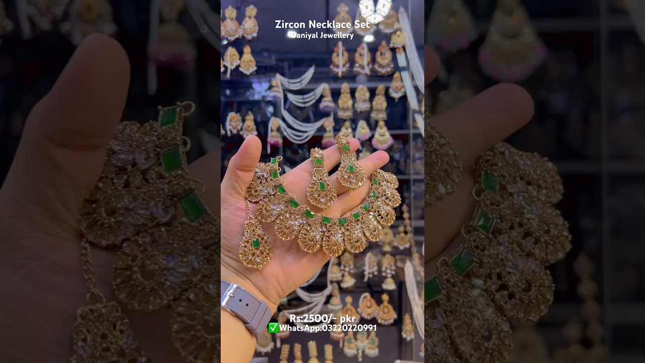 Zircon Necklace Set For Ordr✅WhatsApp:03220220991 