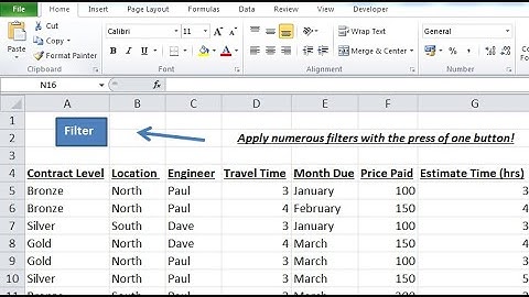 How to use a Macro to filter data within Microsoft Excel