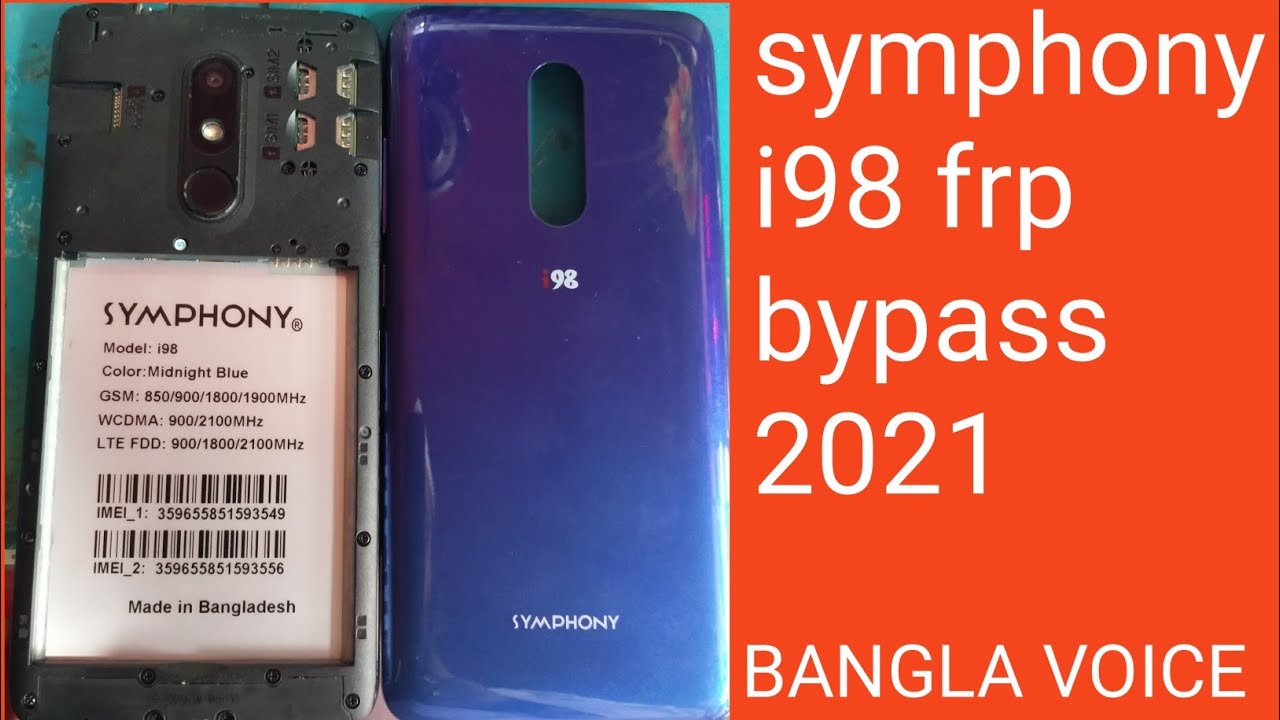 symphony i98 frp bypass 2021 in bangla