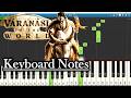 Varanasi BGM Keyboard Notes 🎹 | MM Keeravaani | Mahesh Babu | SS Rajamouli | Easy Piano Tutorial