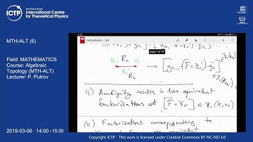 Algebraic Topology (MTH-ALT) Lecture 6