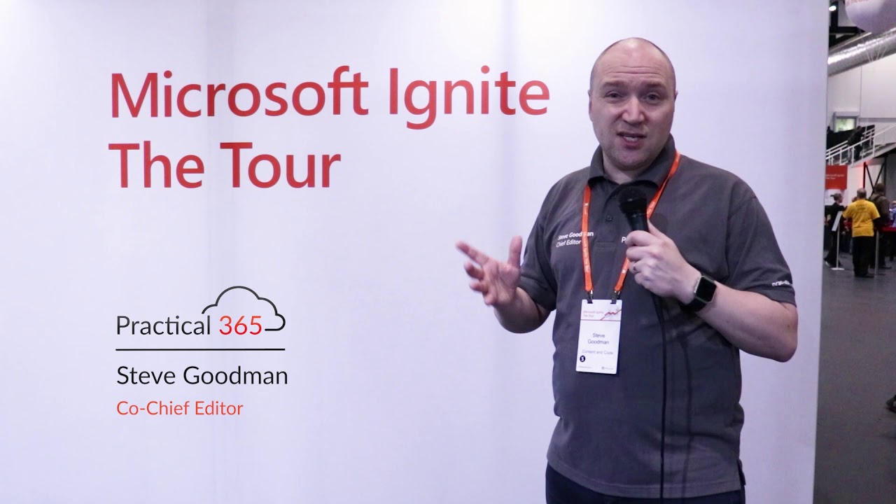 Steve Goodman at Ignite the Tour London discussing Exchange and Azure ...