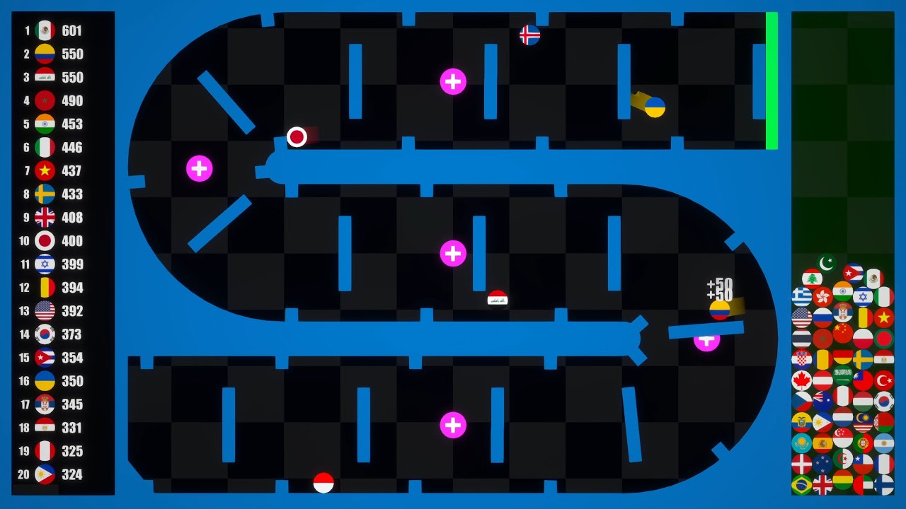 No Elimination Countryball Marble Race