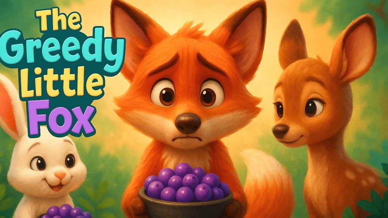 The Greedy Fox 🦊 | Moral Story for Kids | Animated Animal Story | Bedtime Fairy Tale