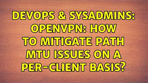 DevOps & SysAdmins: OpenVPN: How to mitigate path MTU issues on a per-client basis? (2 Solutions!!)