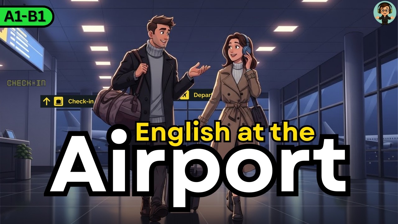 English at the Airport ✈️ | Airport English for Beginners | Shadowing Practice (A1–B1)
