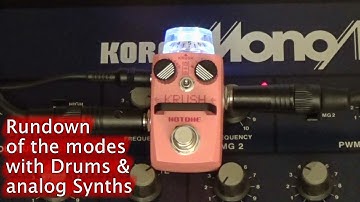 Hotone KRUSH Bitcrusher/Sample Rate Reducer Demo (with synthesizers)