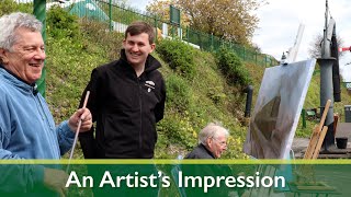 An Artists Impression - A Visit from the Guild of Railway Artists