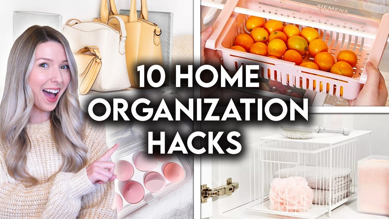 10 CLEVER HOME ORGANIZATION IDEAS + STORAGE HACKS 