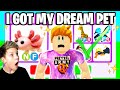 I GOT MY DREAM PET in Roblox Adopt Me Trading Axolotls!!