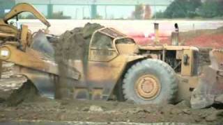Cat 637C,s & D9L pusher.avi