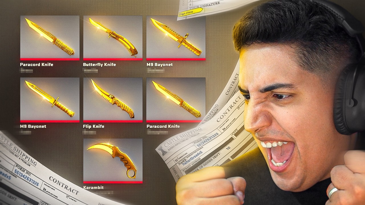 7 FACAS EM 1 VÍDEO? SIM... EXATAMENTE ISSO!! (fiz 7x CONTRATOS DE TROCA para FACAS NO CS 2)