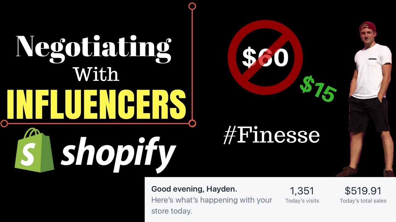 How To Negotiate With Influencers (Shopify Dropshipping) - YouTube