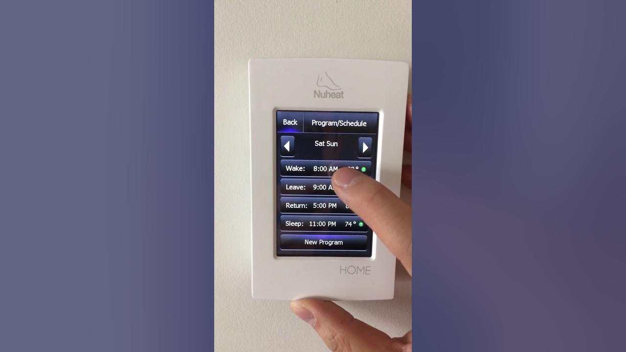 NUHEAT Thermostat tutorial videos. Step 13, Programming Your Thermostat