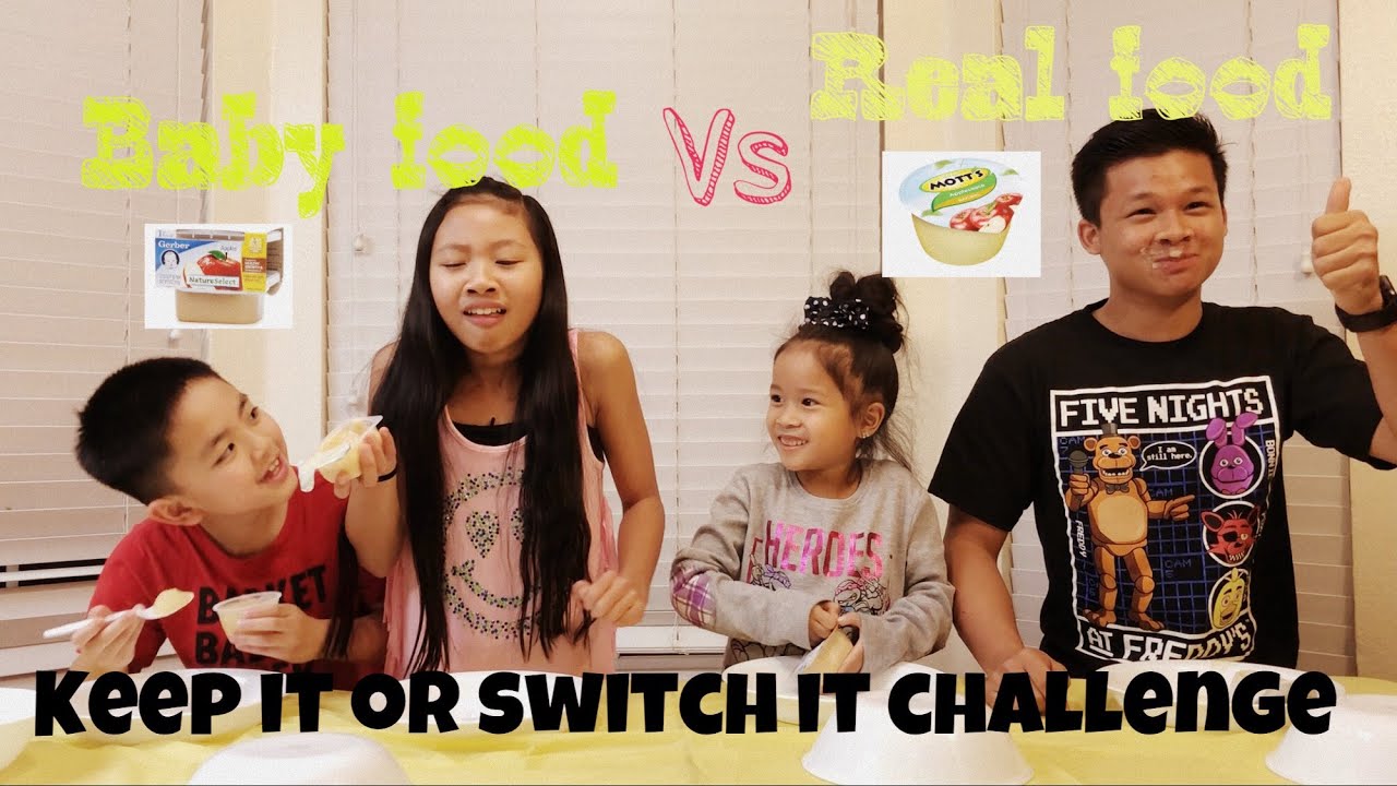 Baby Food Vs Real Food Challenge with The Phamtastic Sisters and