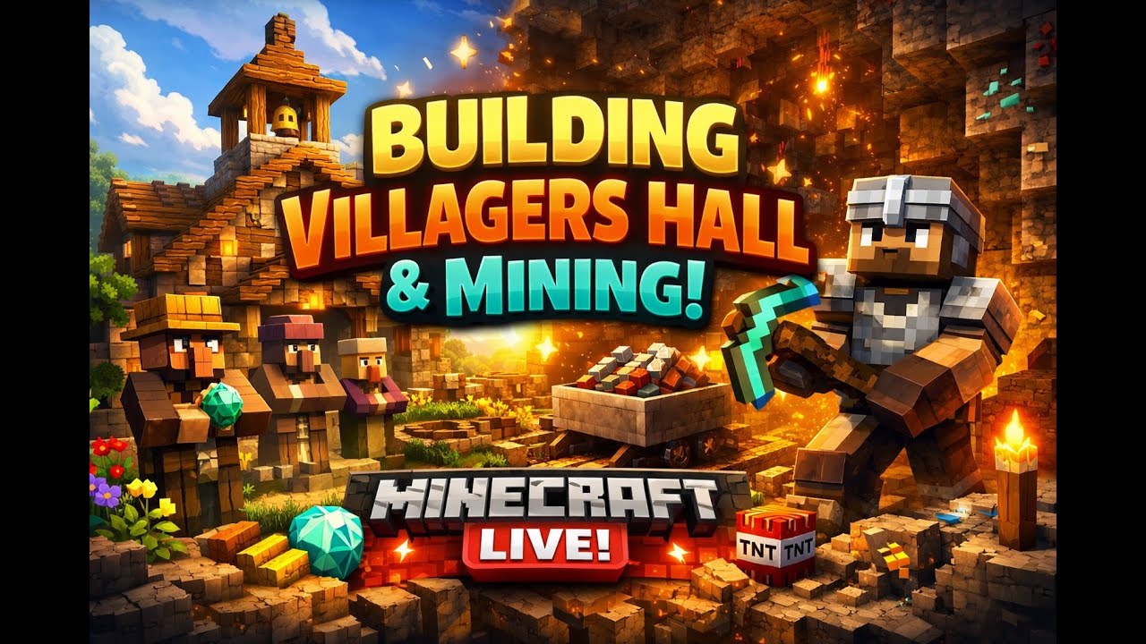 Mission Building House And Mining in MineCraft #live - YouTube