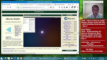 2018 - Intro & How to verify Ubuntu Studio 18.04 LTS ISO - XFCE Desktop Environment - May 5
