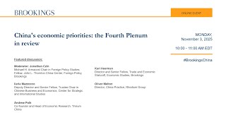 China’s economic priorities: the Fourth Plenum in review