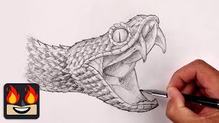 How To Draw a Snake | African Bush Viper Sketch Tutorial