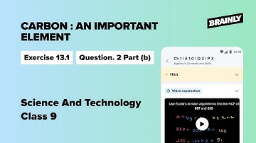 Carbon : An Important Element| Chapter 13| Exercise 13.1| Q.2 Part (b)| Class 9| MHSCERT| Science