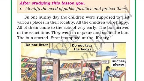 Facilities for our use Class 3 EVS full lesson explanation and textbook activities/ karnataka syllab