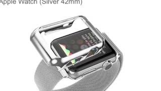 Apple watch replacement band with plated case mesh milanese magnetic closure