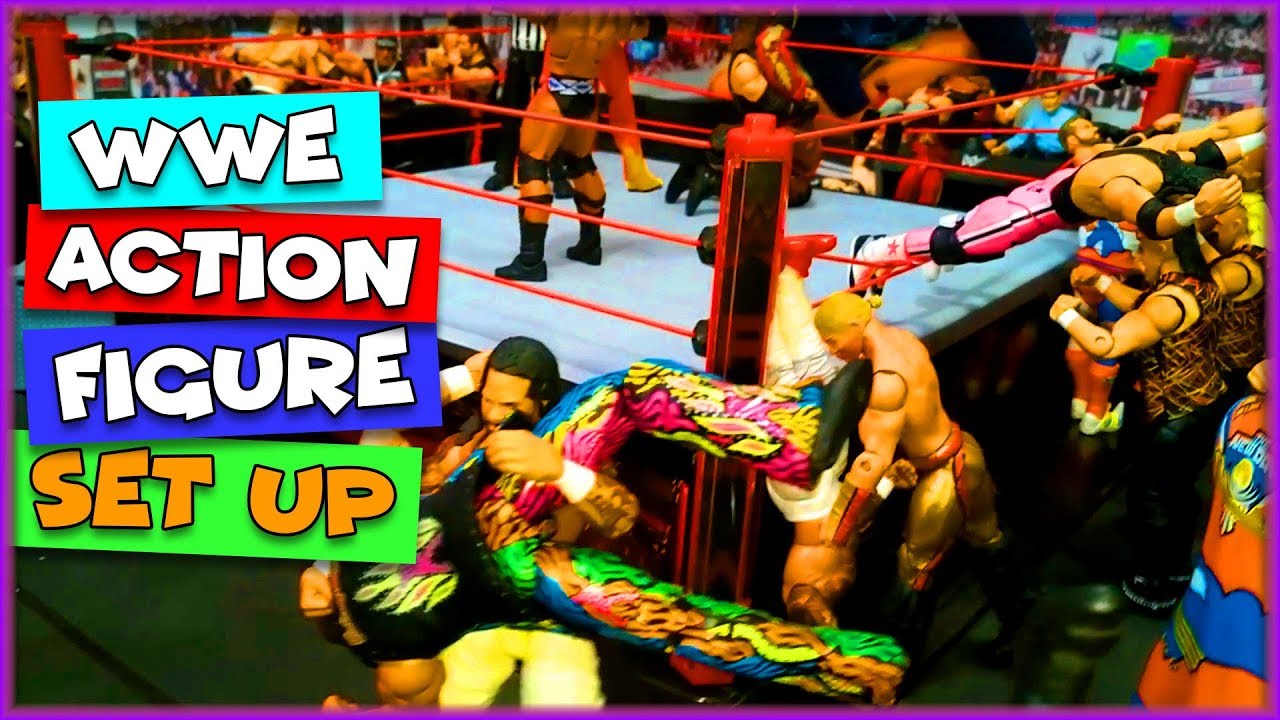 WWE Action Figure Set Up WWE Figures & WWE Toy Arena YouTube
