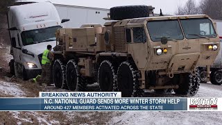 North Carolina National Guard sends more help following winter storm