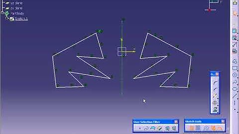 Catia V5 Tutorial 024    Mirror Sketch