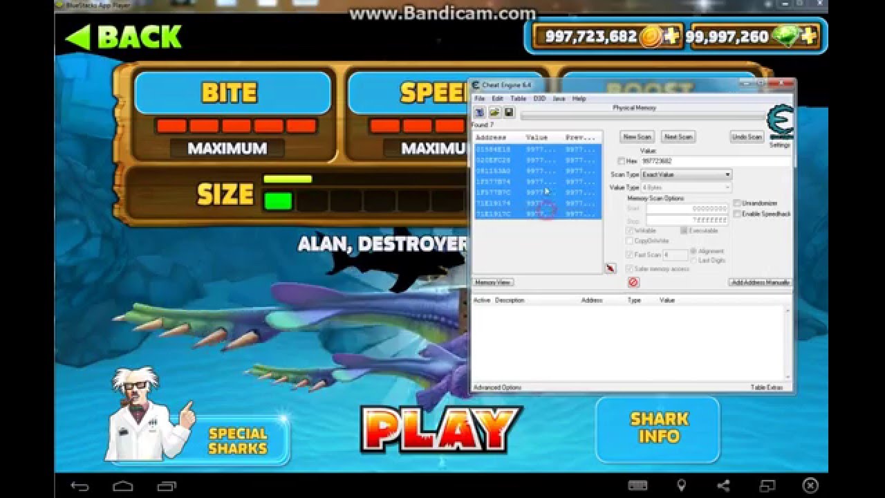 How To Hack Hungry Shark Evolution! On BlueStacks With 