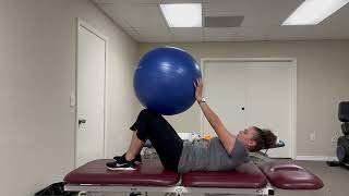 Partial Crunch with Stability Ball in Hooklying Position