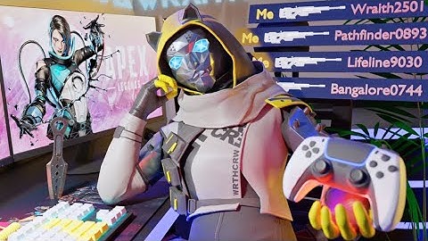 When the FASTEST Wraith on Controller Tries A PS5 Controller ( 21 KILLS OVER 4K DAMAGE )