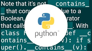 Is it possible for `__contains__` to return non-boolean value?