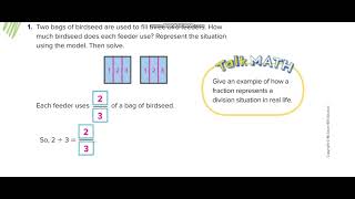 Celebrity Grade 5 Chapter 8 Lesson 1 Fractions and Division Profile