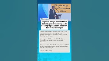 BLAK-BLAKAN! MENKEU PURBAYA Ancam Mafia Selundupan: Ada Penangkapan Besar, Tak Peduli Bekingan