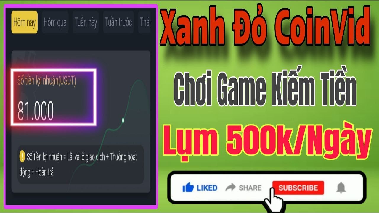 Coinvid | Thủ Thuật Xanh Đỏ App Coinvid Lụm +500k/Ngày Cho Người Mới Bắt Đầu | Kiếm Tiền Online