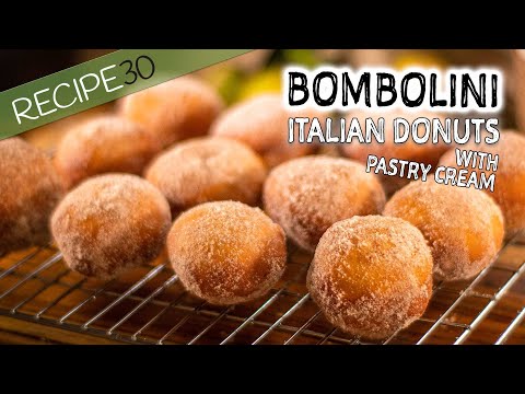 Bombolini Italian donuts with pastry cream